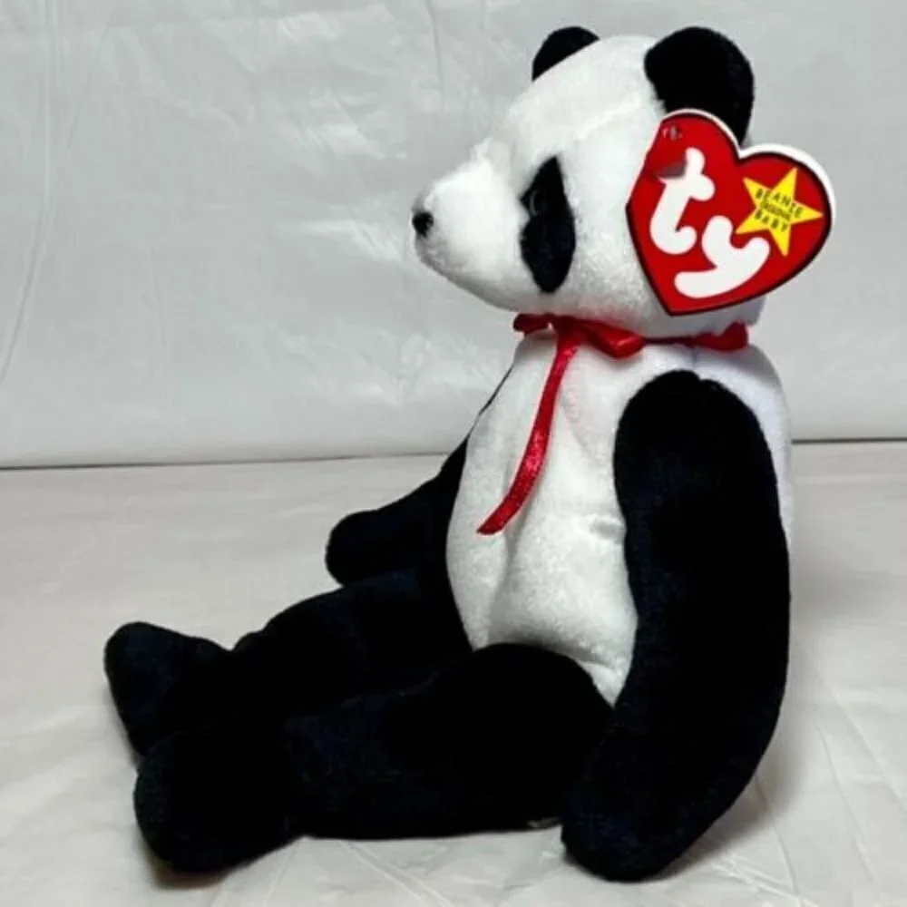Ty Beanie‎ Baby Original Fortune Panda Bear Retired 1997/1998 Tag Errors Rare